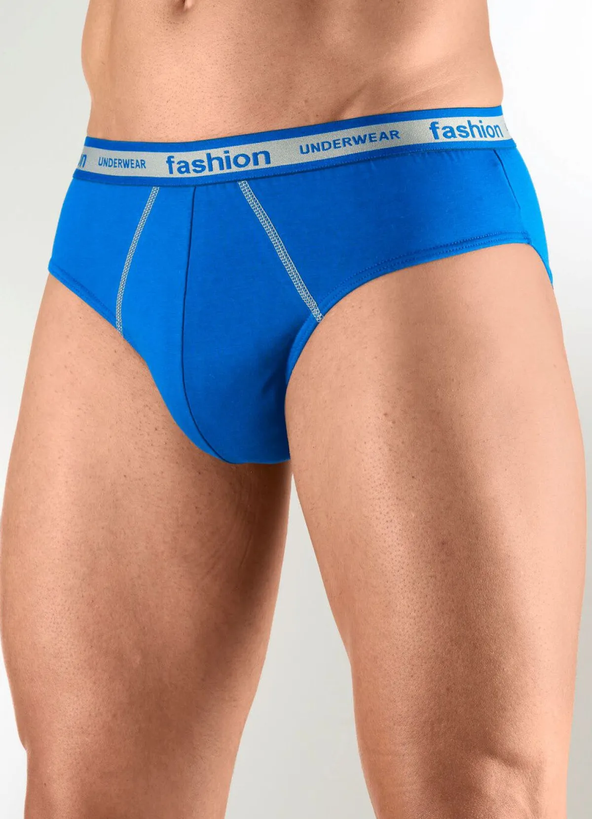Herren BADER Viererpack Slips mit Elastikbund