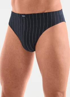 Herren BADER Viererpack Slips mit Streifendessin
