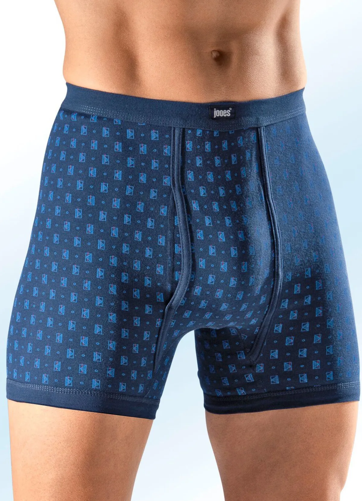 Herren BADER Viererpack Unterhosen, allover dessiniert