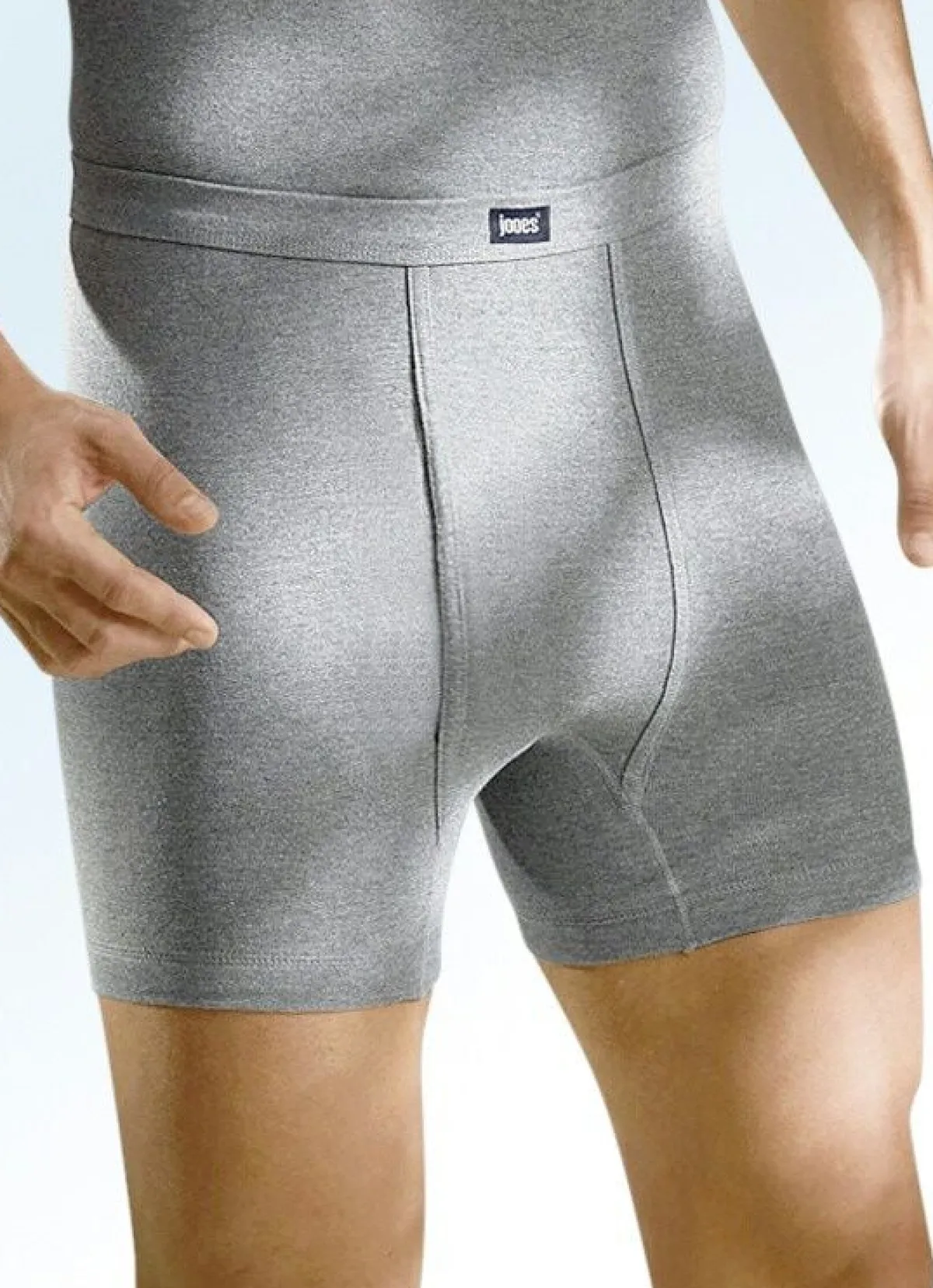 Herren BADER Viererpack Unterhosen aus Feinripp mit Eingriff