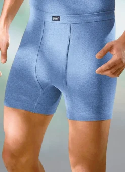 Herren BADER Viererpack Unterhosen aus Feinripp mit Eingriff