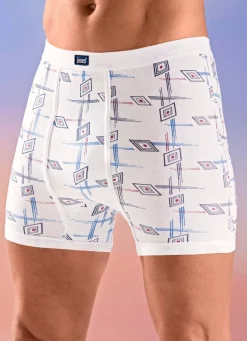 Herren BADER Viererpack Unterhosen mit Alloverdessin