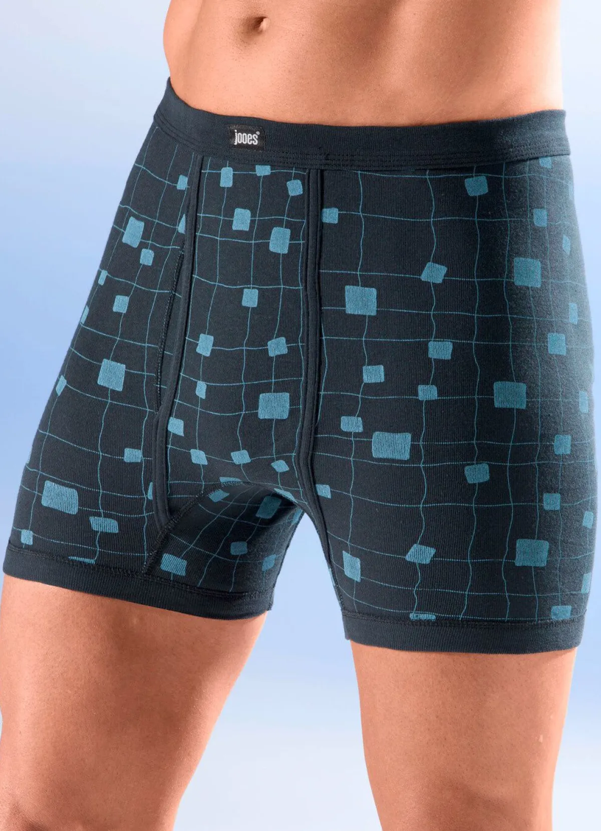 Herren BADER Viererpack Unterhosen mit Alloverdessin