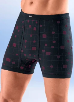 Herren BADER Viererpack Unterhosen mit Alloverdessin