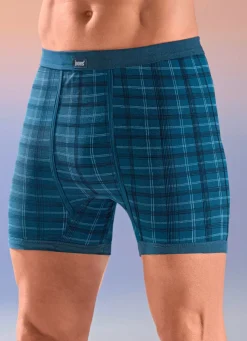 Herren BADER Viererpack Unterhosen mit Karodessin