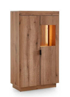 BADER Vitrine, 2-türig, mit LED-Beleuchtung und Softclose
