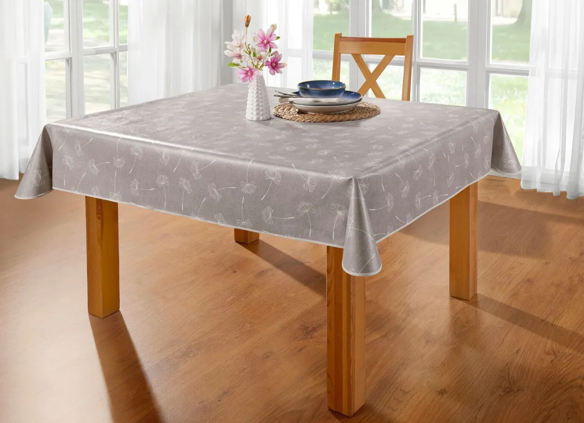 BADER Wachstuch-Tischdecke mit Pusteblumen-Motiv