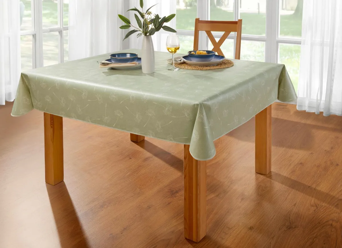 BADER Wachstuch-Tischdecke mit Pusteblumen-Motiv