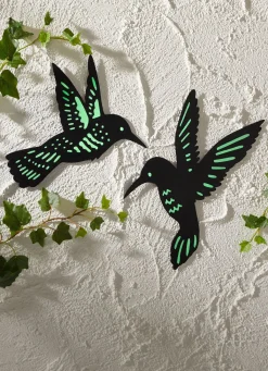 BADER Wanddeko "Kolibri" 2er-Set nachtleuchtend