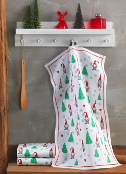 BADER Weihnachtliche Geschirrtücher im 3er-Set