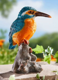 BADER Wetterfester Eisvogel von Hand bemalt
