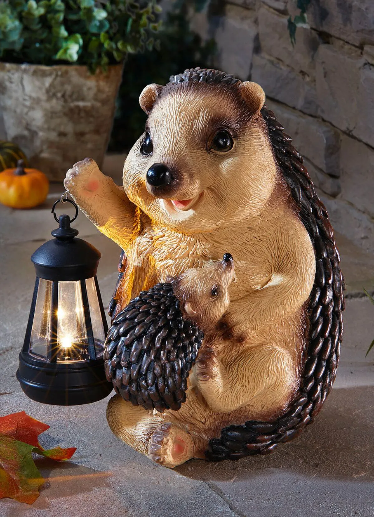 BADER Wetterfester Igel mit Laterne