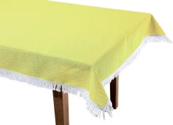 BADER Wind- und wetterfeste Gartentischdecke mit Fransenabschluss