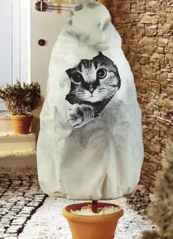 BADER Winterschutz Vlieshaube mit Katzen-Motiv