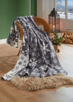 BADER Wohndecke mit Eiskristall-Motiven