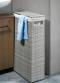 BADER Wäschekorb mit Polyrattan-Geflecht