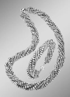 Damen BADER Wundervoll funkelndes Schmuck-Set, 2-teilig