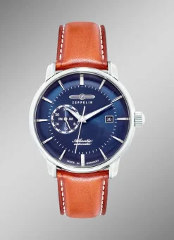 Herren ZEPPELIN -Automatik-Herrenuhr mit Edelstahlgehäuse und Lederband