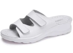 Damen BADER Zweierpack klassische Damen-Pantoletten, Weite H, mit Klettverschluss