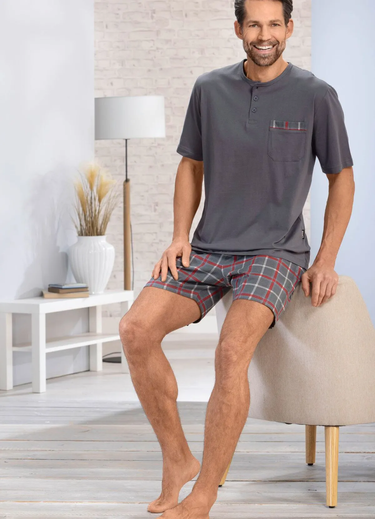 Herren BADER Zweierpack Shortys mit Knopfleiste