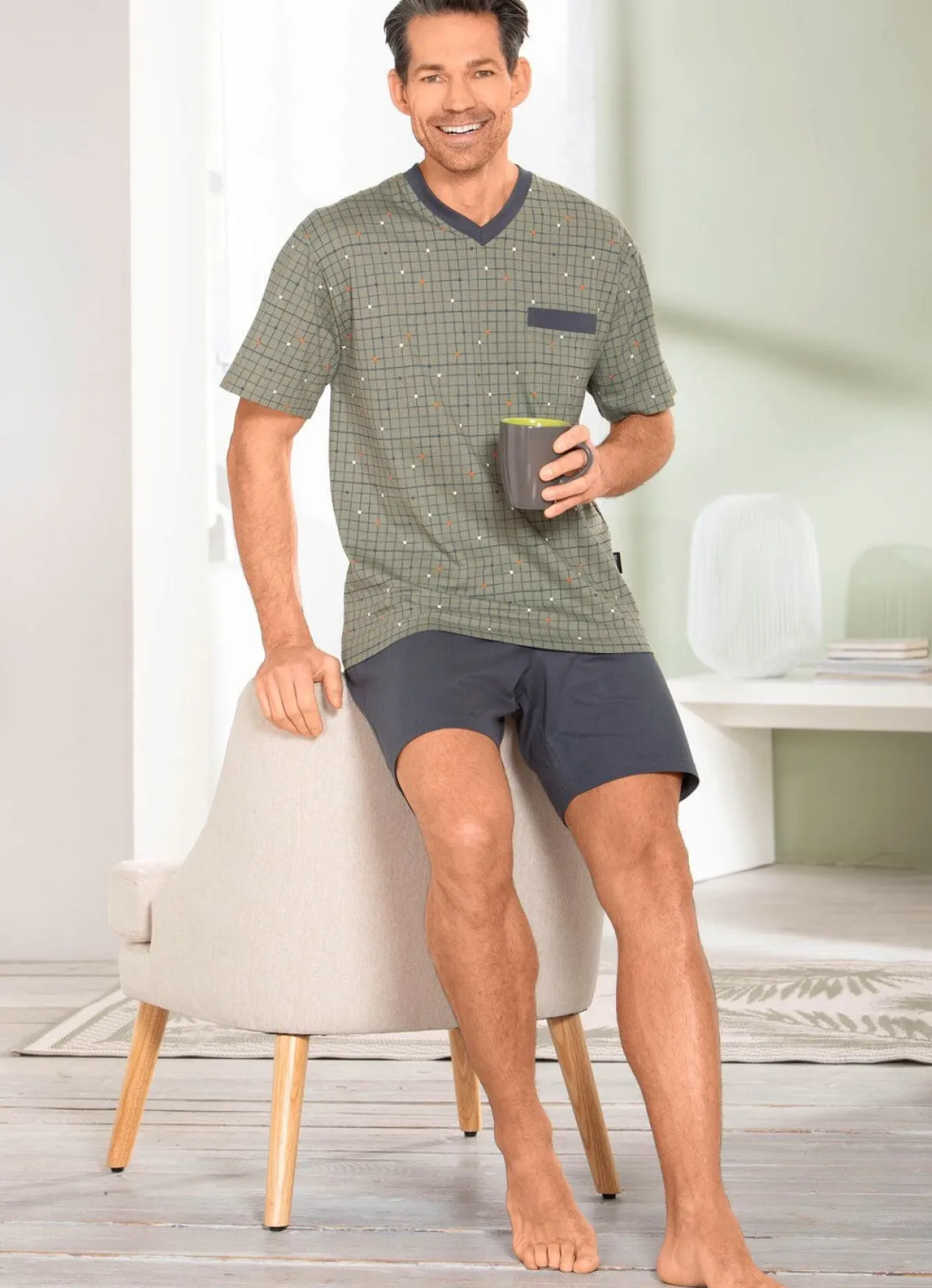 Herren BADER Zweierpack Shortys mit V-Ausschnitt